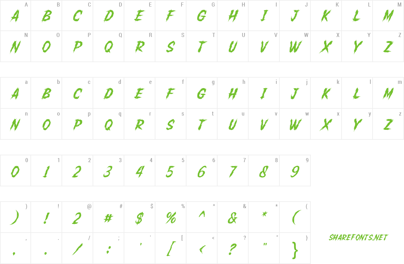 Font Scary Brusher preview